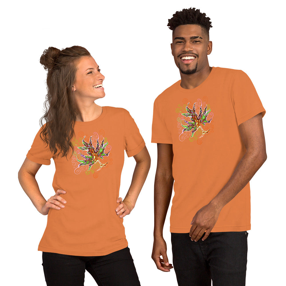 kaleidoscopic maple leaf t-shirt