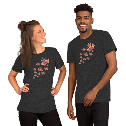 Soaring red Maple - Unisex t-shirt | Trippy Maple Leaf Tees - Cottage Country | SLay Illustrations