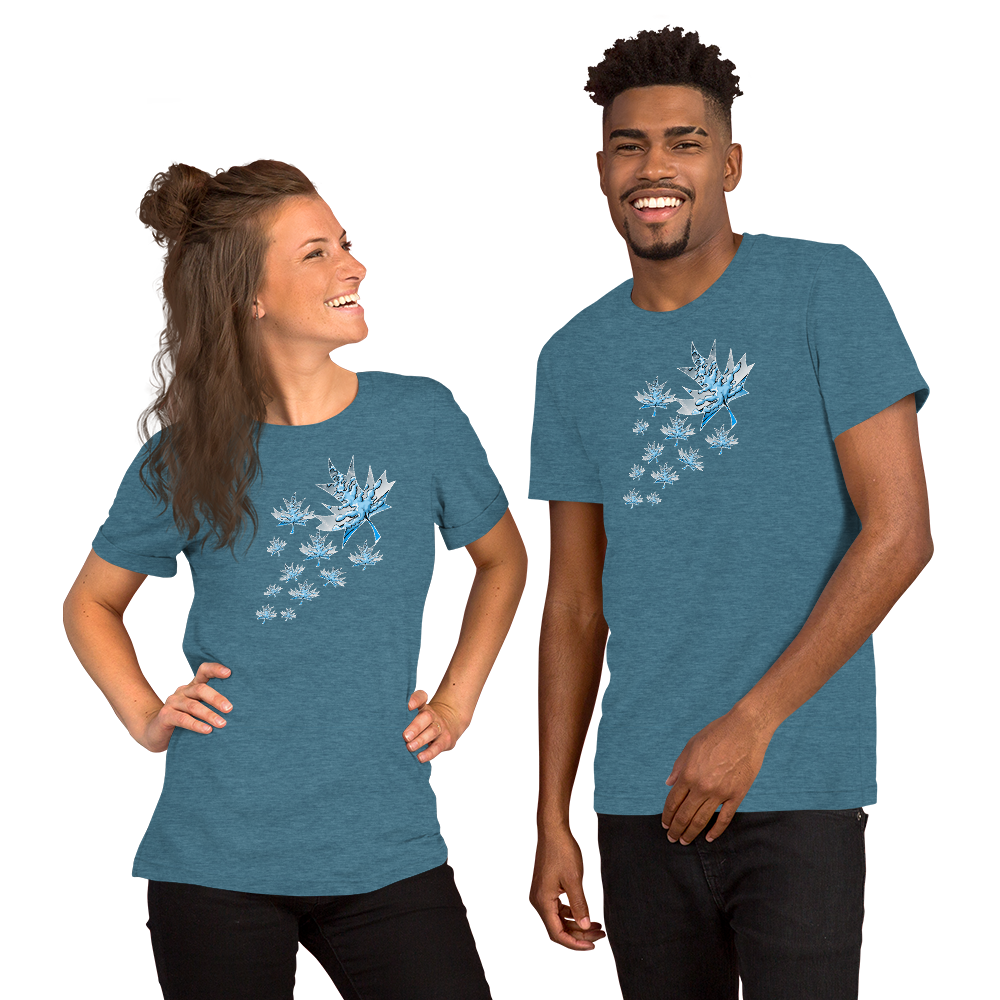 Trippy Maple Leaf Unisex T-Shirt Canadian Fashion