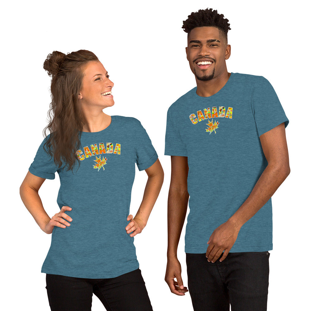 Trippy Maple Leaf T-Shirt Canadian Graphic Fashion