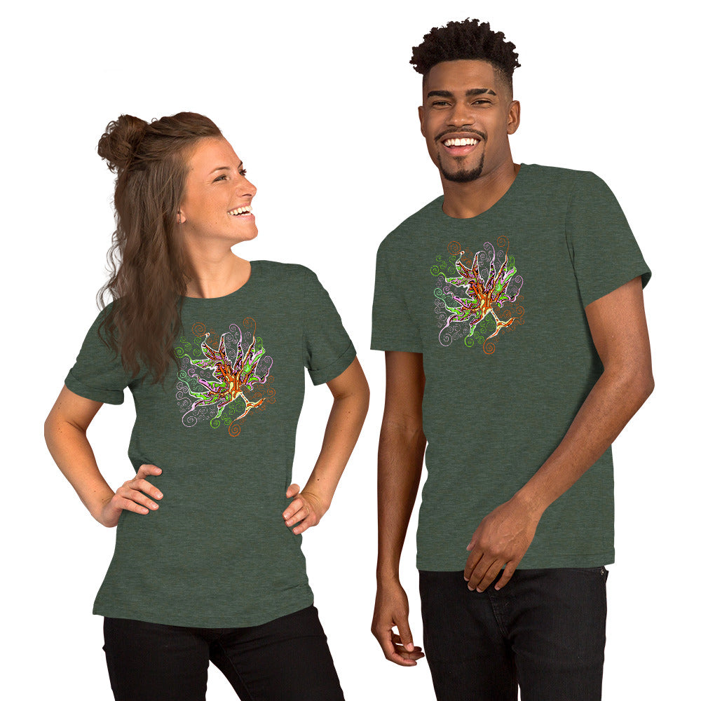 kaleidoscopic maple leaf t-shirt