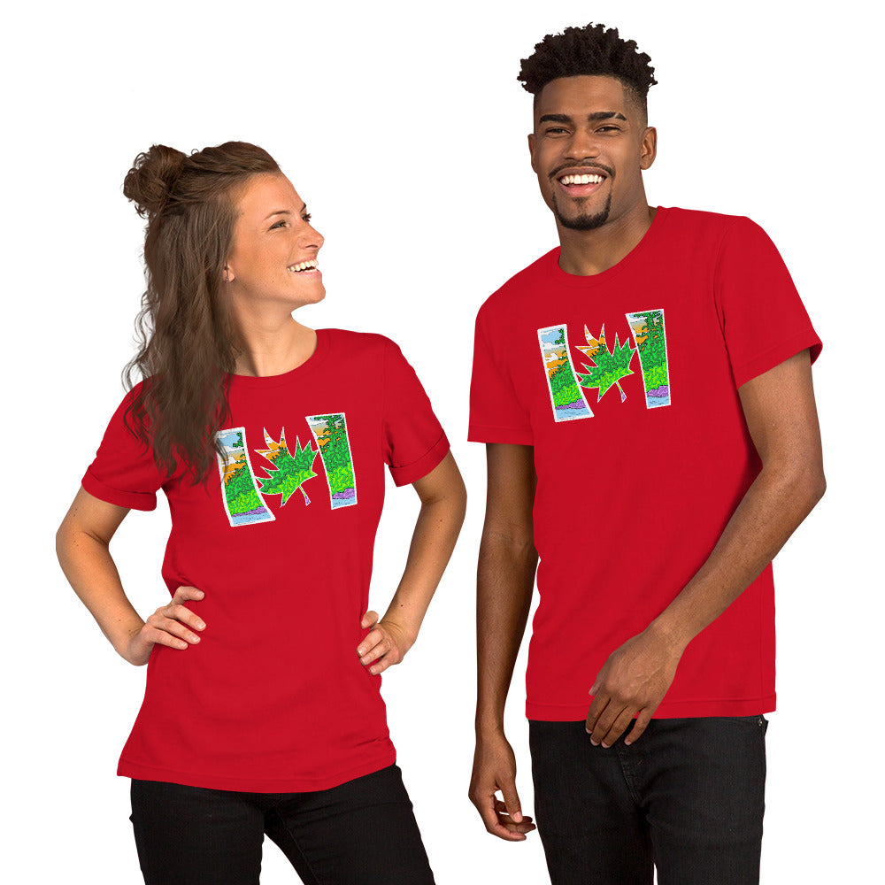 Trippy Canadian T-Shirt Psychedelic Streetwear