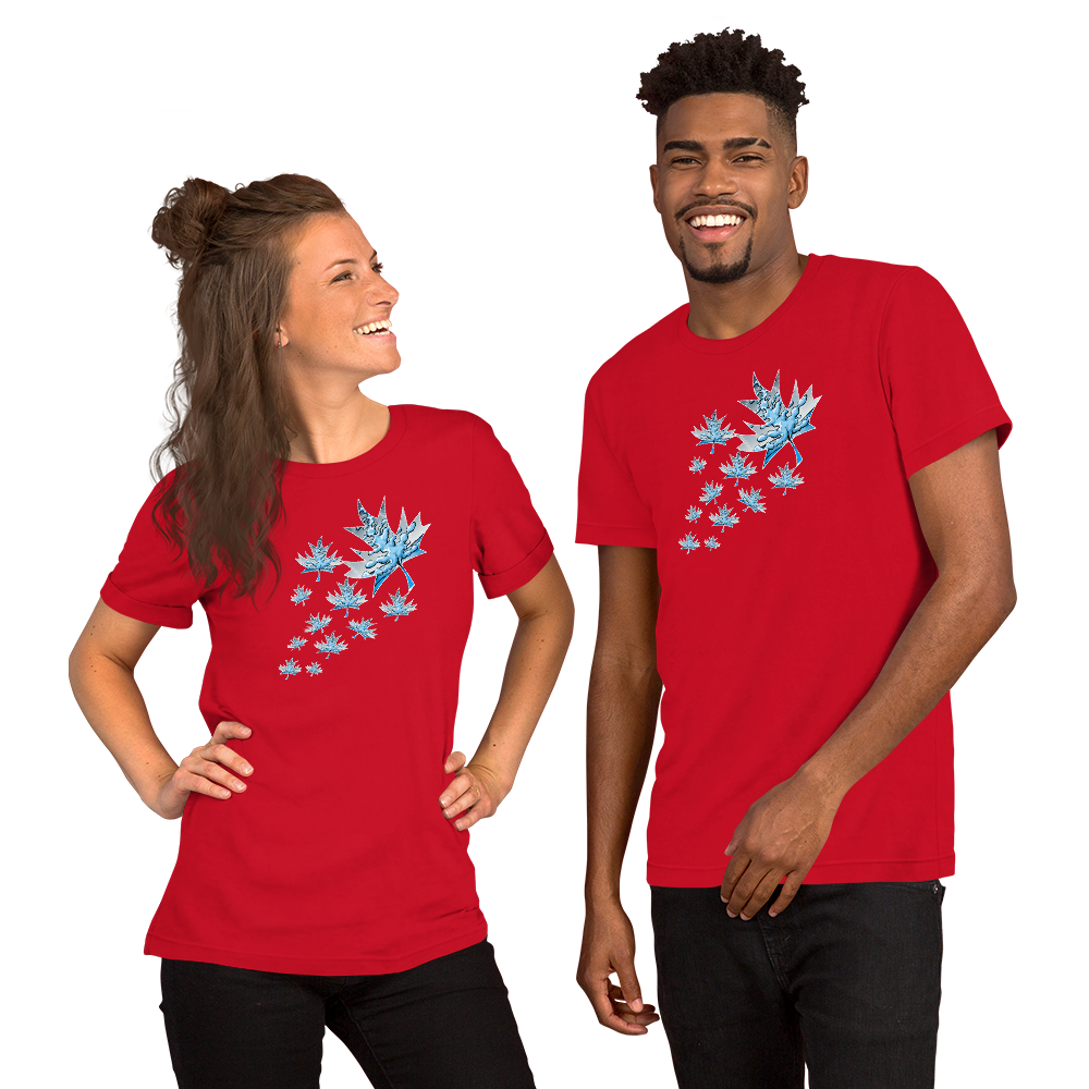 Trippy Maple Leaf Unisex T-Shirt Canadian Fashion