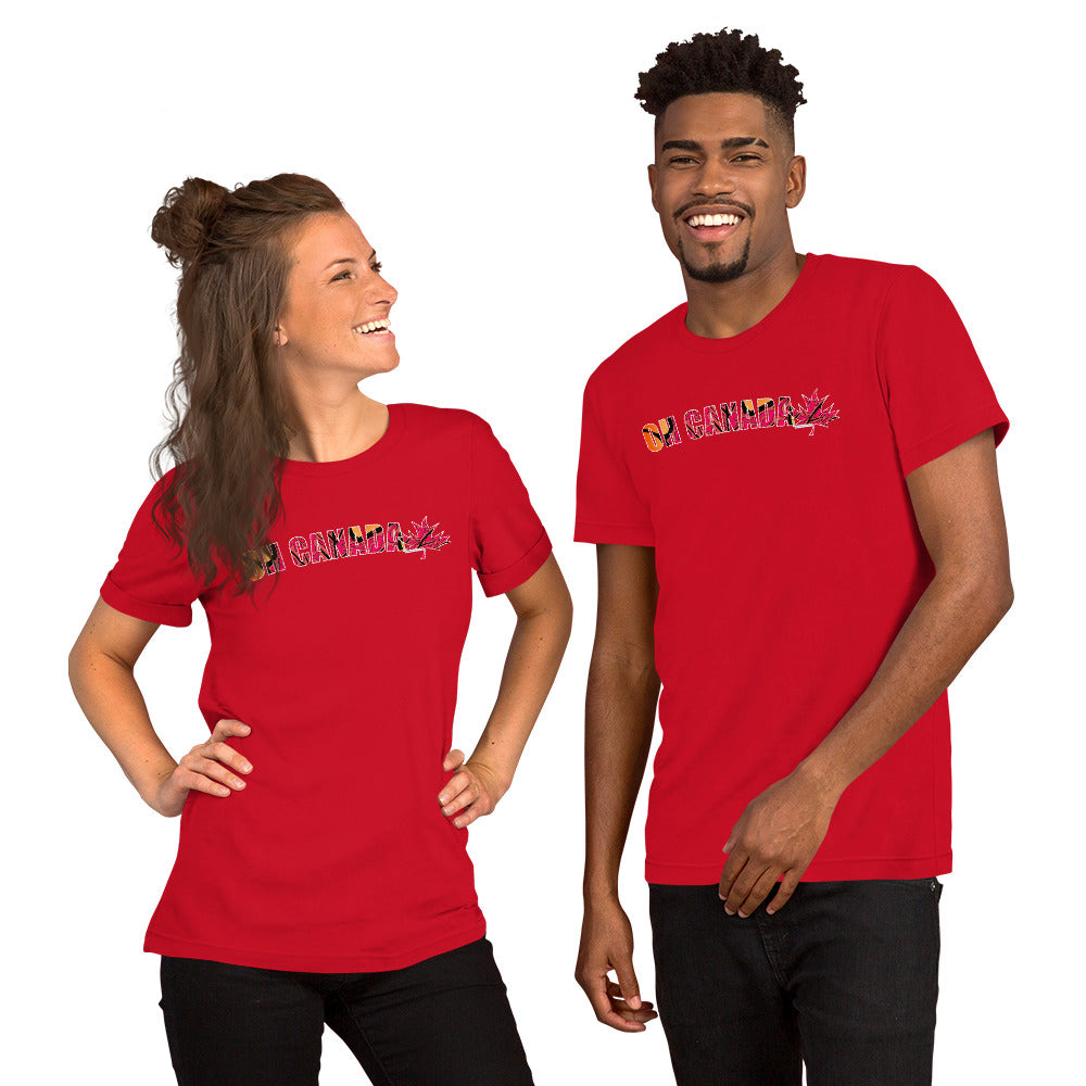 trippy maple leaf t-shirt