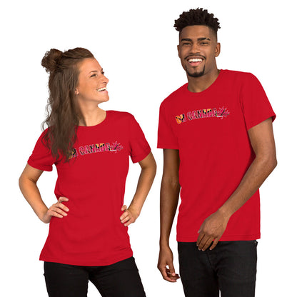 trippy maple leaf t-shirt