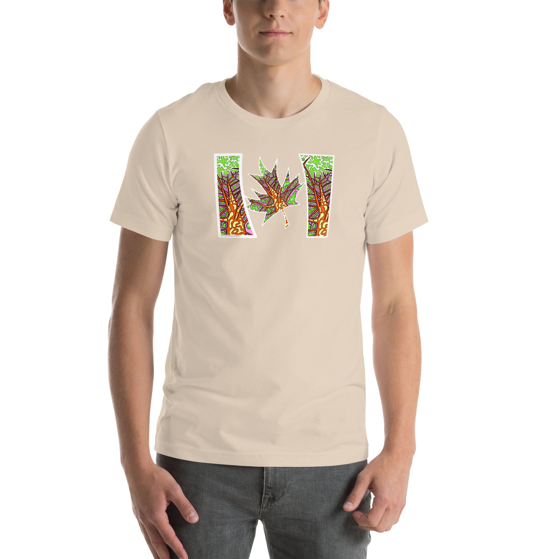 Trippy Canada Flag T-Shirt Psychedelic Streetwear