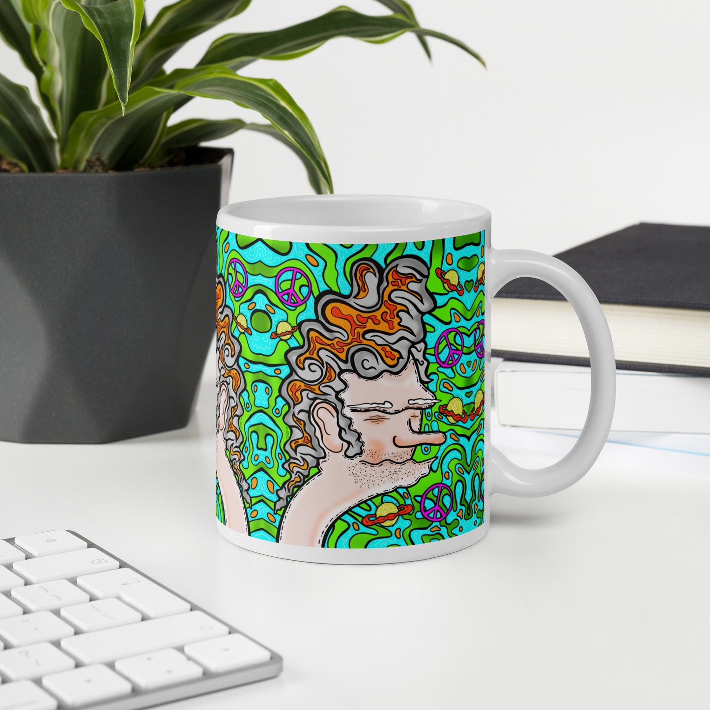 1960s Sven White glossy mug