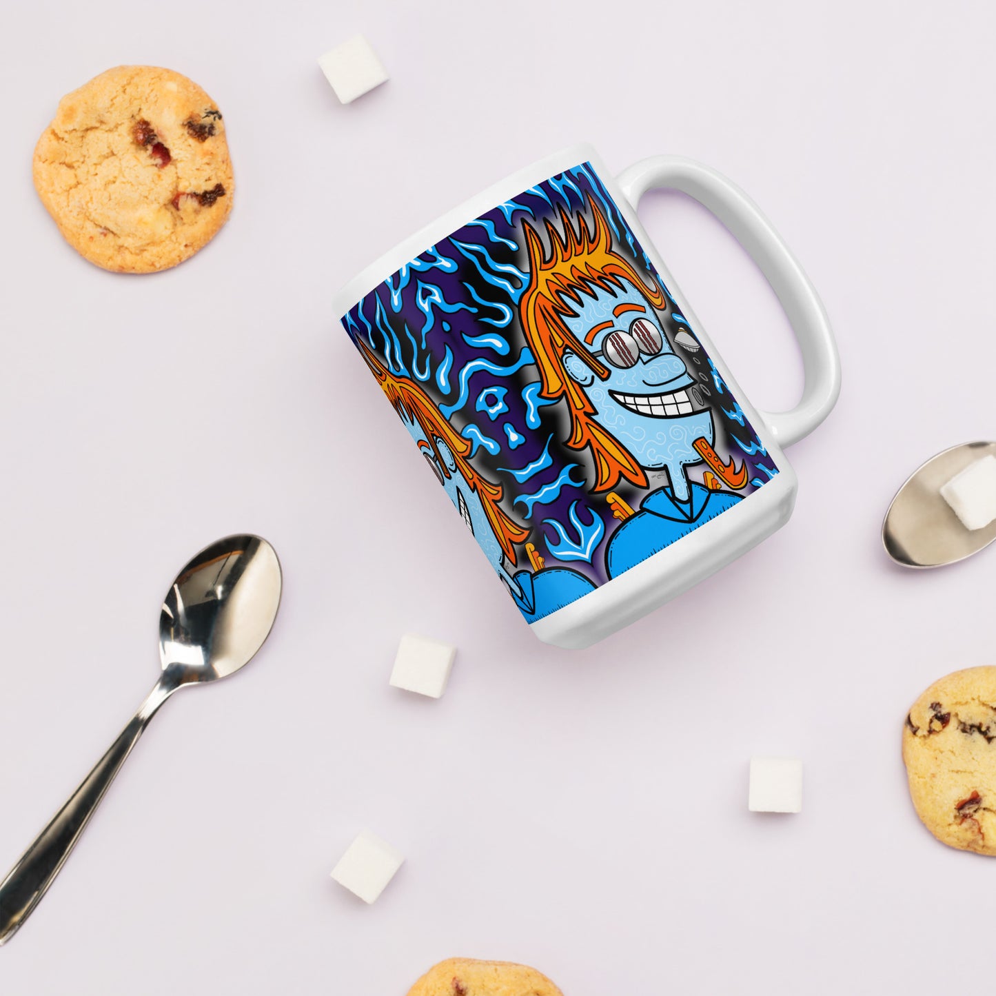 Groovy Gus White glossy mug