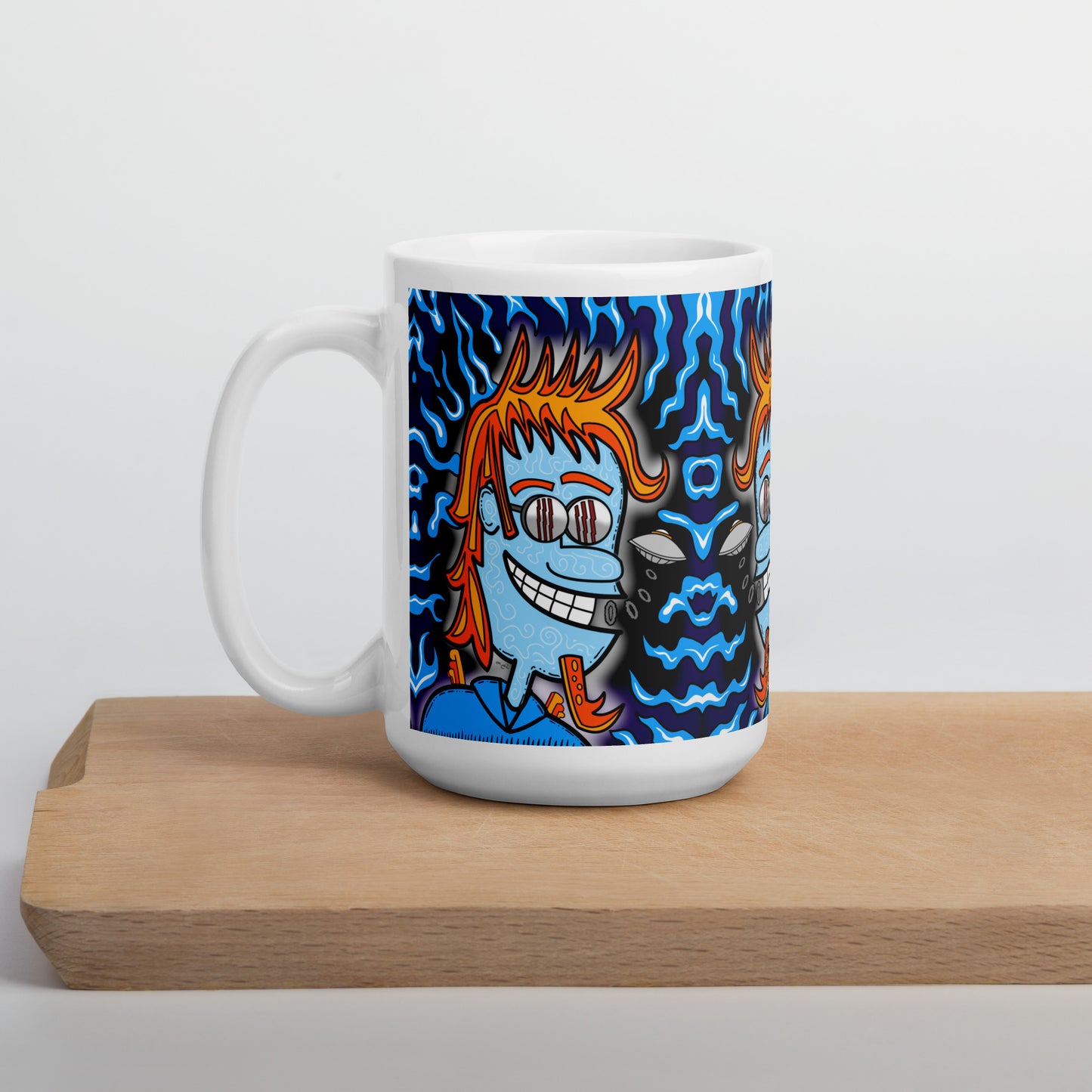 Groovy Gus White glossy mug