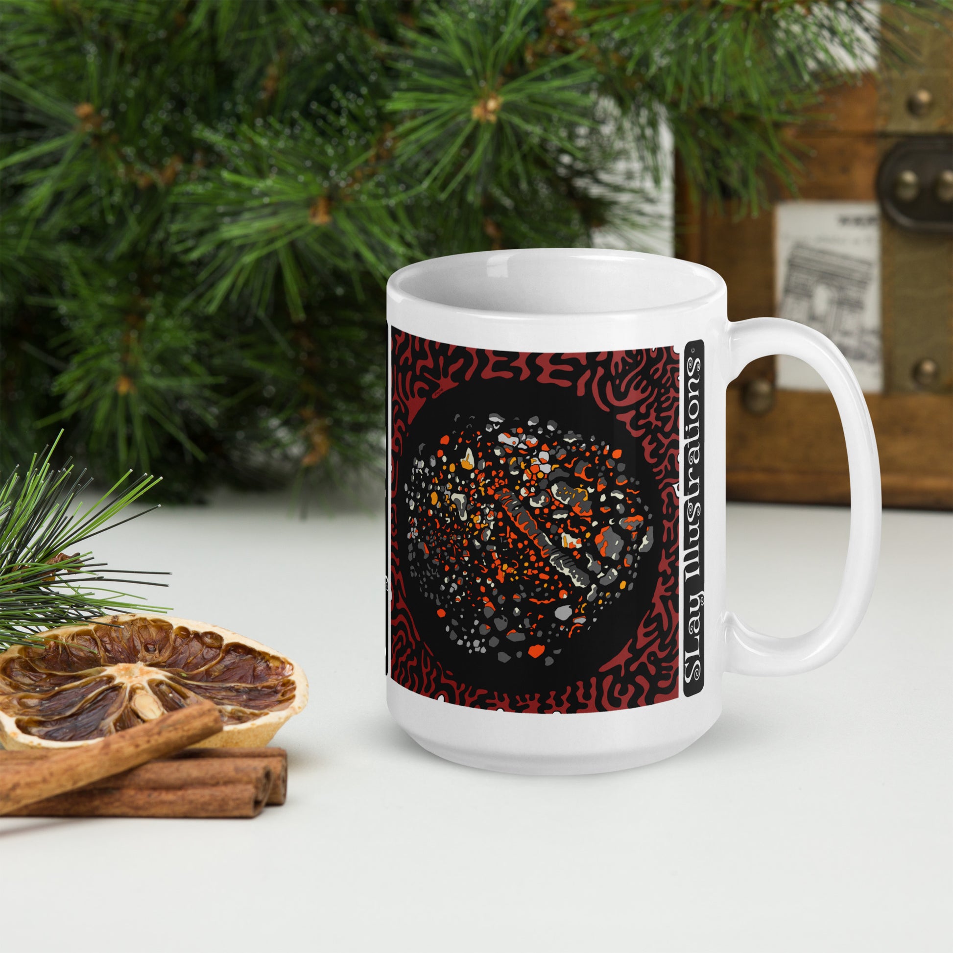 Firepit In West Guilford - White glossy mug